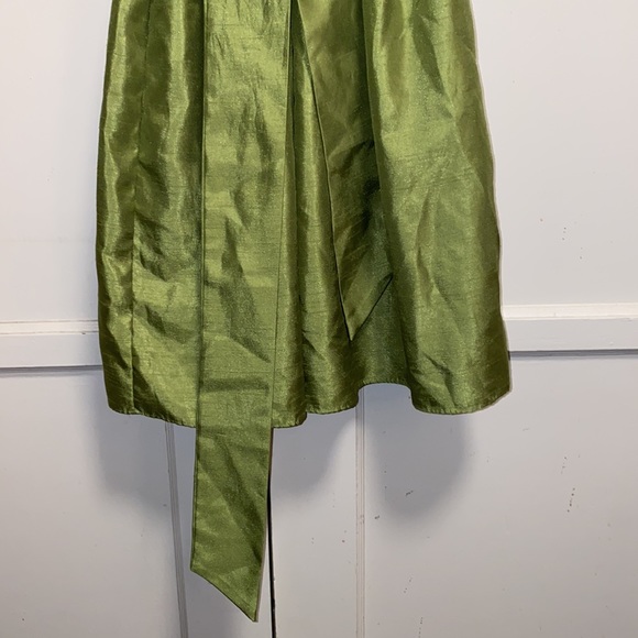 Dress Barn Size 4 Ruffled Green Dress Sleeveless - Picture 8 of 11
